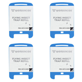 Wondercide empty-full cartridge after trapping insects for ongoing protection