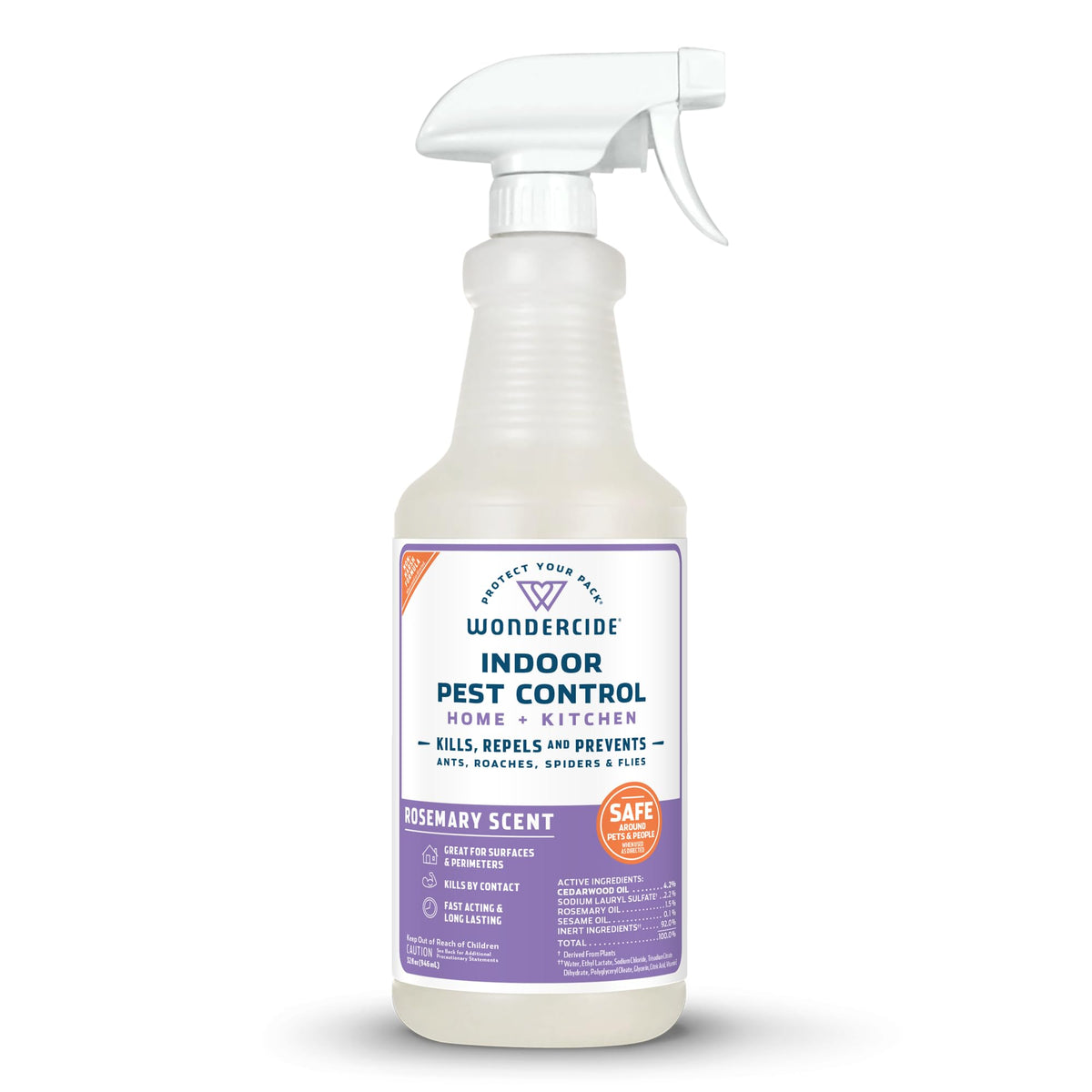 Wondercide Indoor Pest Spray plant-powered formula protects homes with natural pest deterrence.