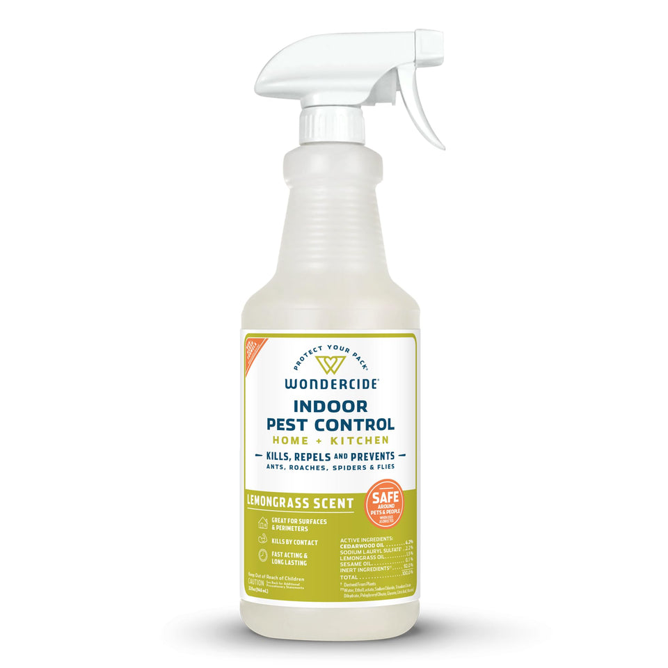 Wondercide Lemongrass bottle for indoor pest control with fresh scent