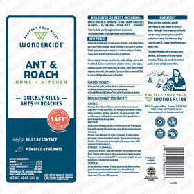 Wondercide 10 oz bottle emphasizes plant powered insect control with lemongrass