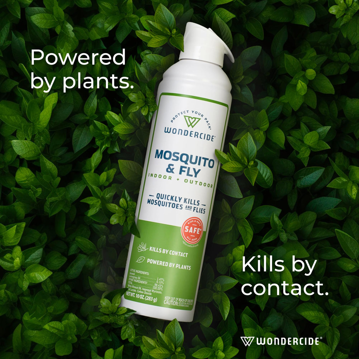 Natural lemongrass and geraniol scent helps repel bugs.