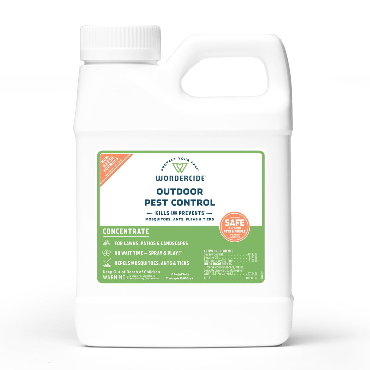 Wondercide Outdoor Pest Control Spray bottle ready for backyard protection