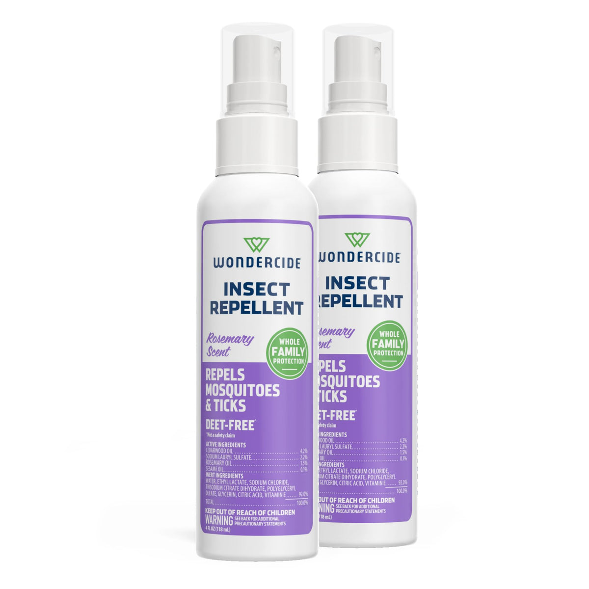 Wondercide rosemary mosquito repellent bottle for family protection