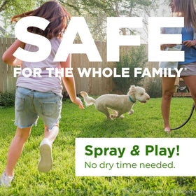 Wondercide yard spray attached to a hose for easy, efficient application.