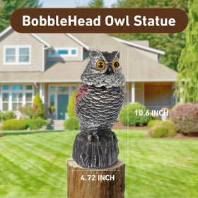 WonderField owl decoy close-up showing movable head detail for lifelike motion.