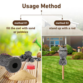 WonderField outdoor weatherproof plastic owl decor withstands sun and rain.