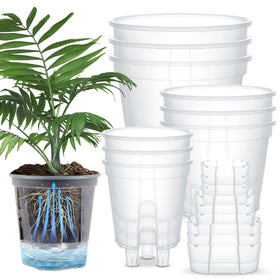 Wonderjune self-watering pot 4.72-inch with visible reservoir for moisture checks