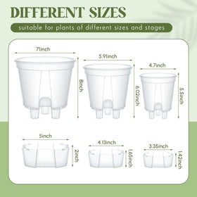 Wonderjune self-watering pot 5.91-inch with clear water level for reliable care