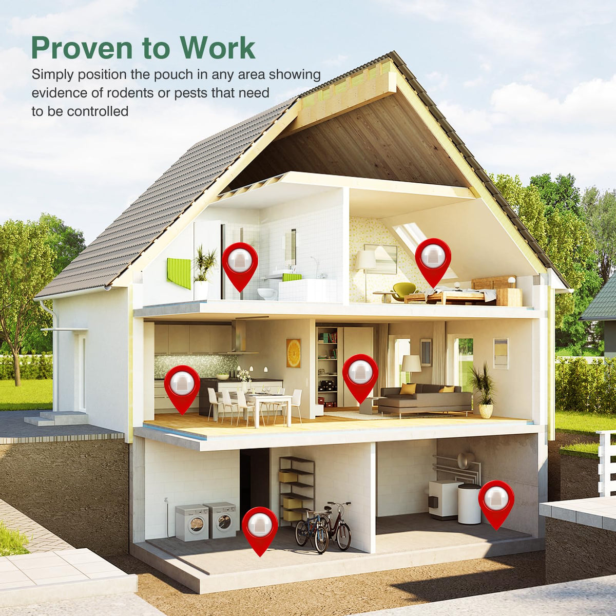 Kitchen corner placement demonstrates easy setup and ongoing protection.