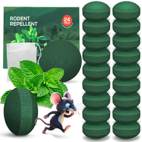 WonderMar Rodent Pouches packaging shows a 24-pack with green, natural scent.