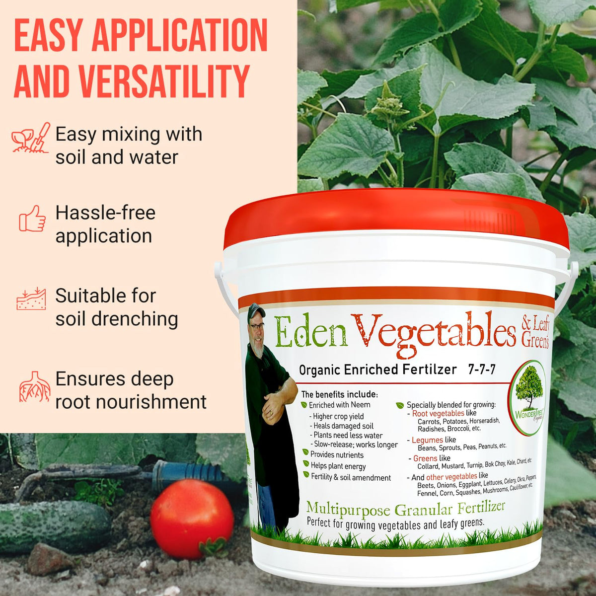 WonderTree Eden neem-matrix enriched formula strengthens roots and soil health