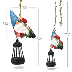 WONDHOME durable resin gnome stands up to weather while brightening evenings