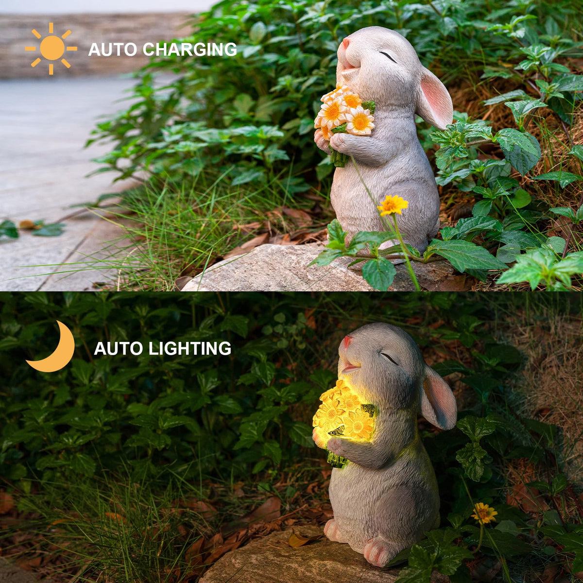 WONDHOME resin garden statue withstands weather and seasons