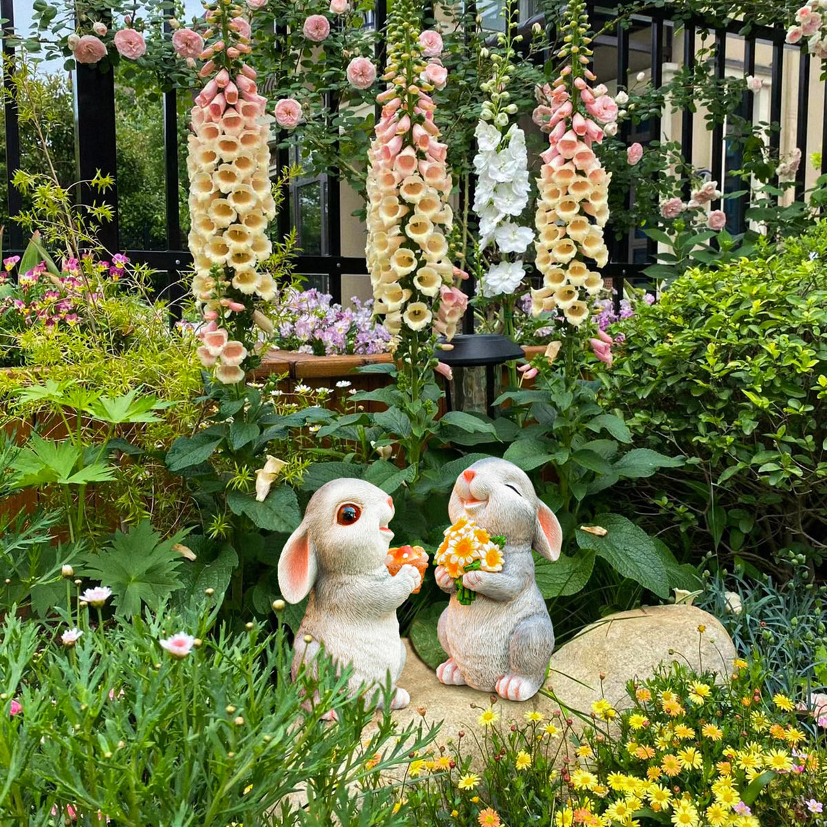 WONDHOME backyard bunny statue makes a thoughtful garden gift