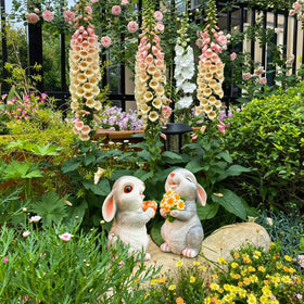 WONDHOME backyard bunny statue makes a thoughtful garden gift