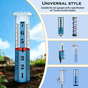 WondMall beveled-edge rain gauge tube for direct, accurate rain entry