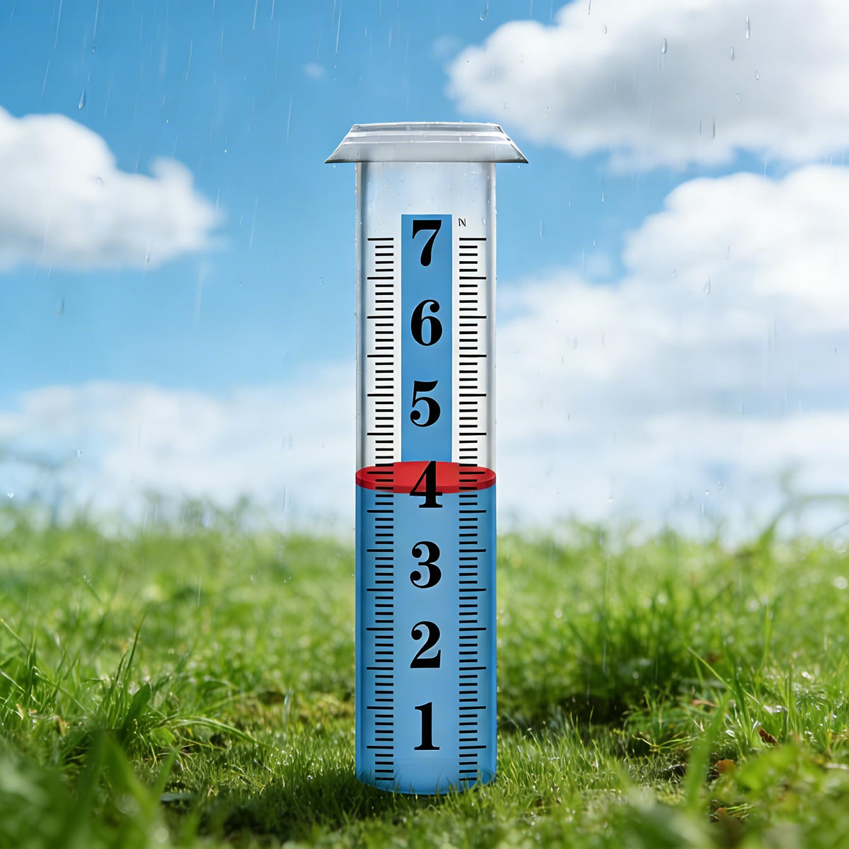 WondMall easy-installation rain gauge tube compatible with standard gauges