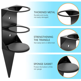 WondMall metal rack holder keeps the gauge sturdy in windy weather