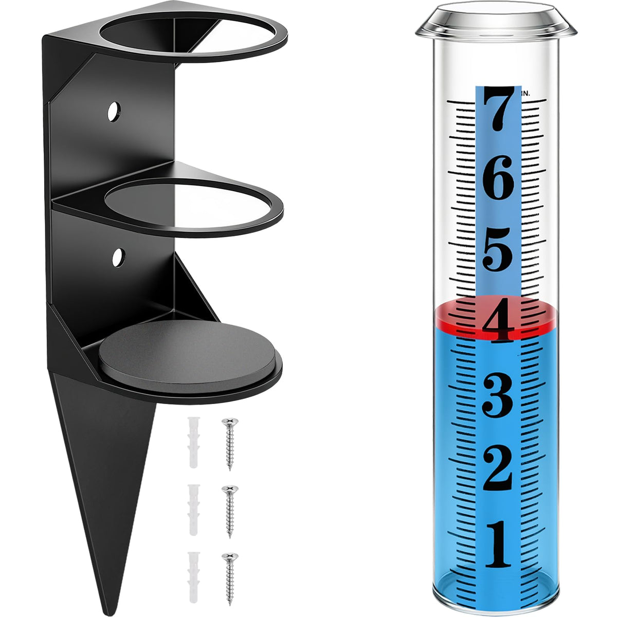 WondMall rain gauge outdoor 7 inch reads rainfall precisely for yard monitoring