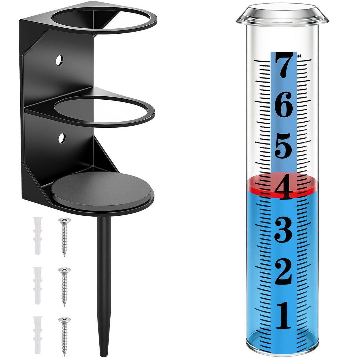 WondMall rain gauge outdoor measures rainfall accurately for gardens and yards.