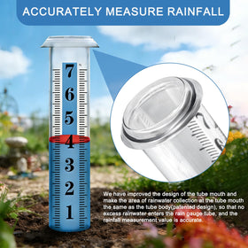 WondMall thickened plastic rain gauge tube designed for outdoor durability