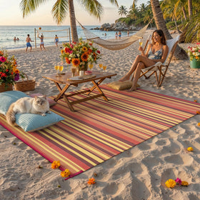 WondRg rug for RV camping keeps feet comfortable and spaces tidy