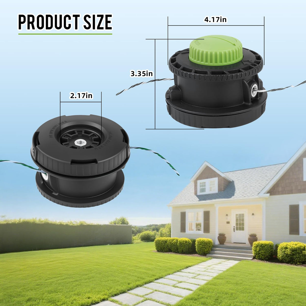 WONEHI Reel Easy+ bump-feed head in action demonstrates quick line feed