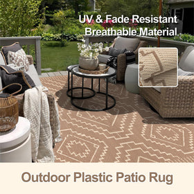 Wonnitar outdoor rug 6x9 UV-resistant to keep colors vibrant