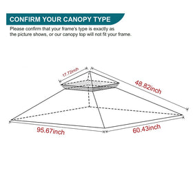 Wonwon khaki canopy cover with UV protection for durable outdoor shade.