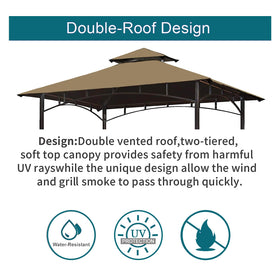 Replacement canopy top on Wonwon model L-GG001PST-F ensures proper fit.