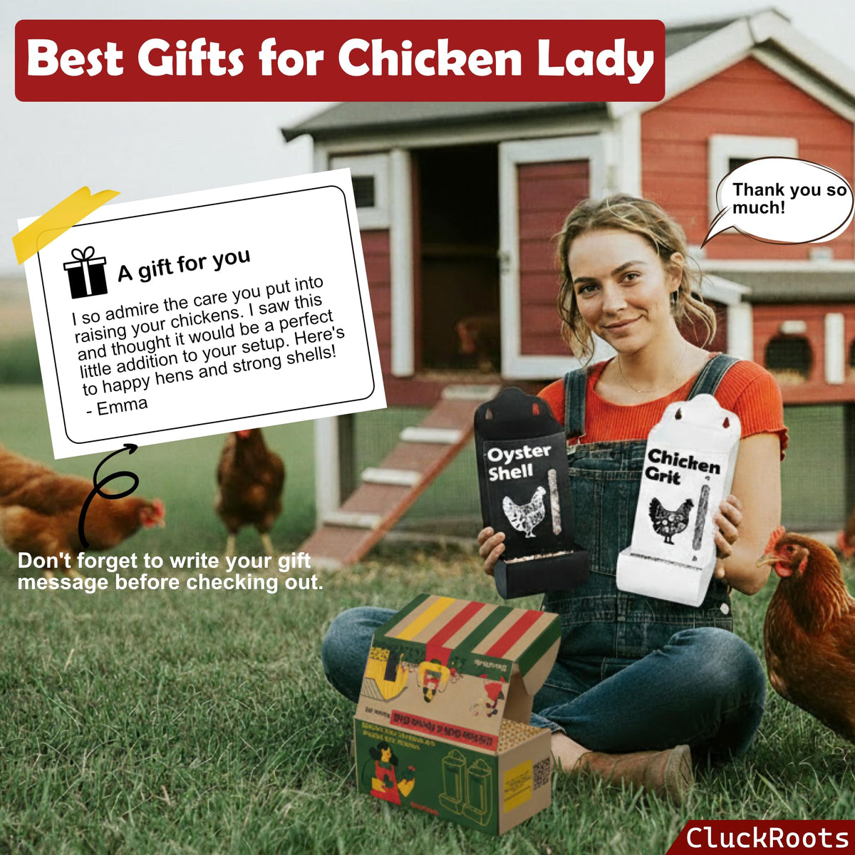 Woobud CluckRoots feeder in a multi-bird coop setup