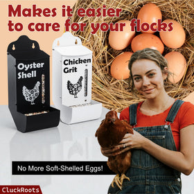 Woobud CluckRoots mounted side view on coop wall for easy access