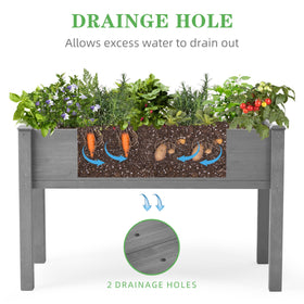 Wood-Natrl 30-inch height reduces bending for comfortable daily gardening.