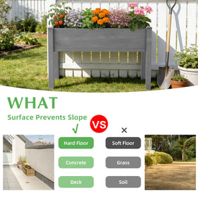 Wood-Natrl outdoor garden bed keeps plants organized and accessible.