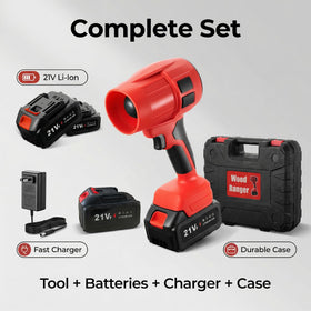 Wood Ranger two 4.0Ah batteries powering extended outdoor sessions.