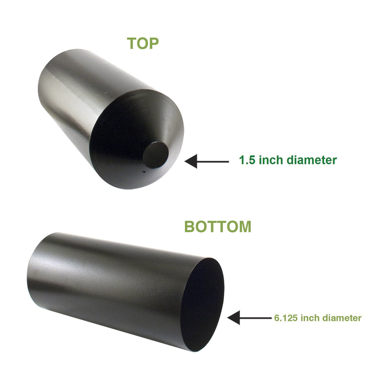 Woodlink torpedo baffle diameter six point one two five inches.