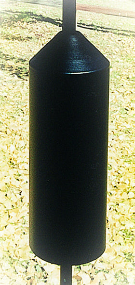 Woodlink torpedo steel baffle with coupler fits standard feeder poles.