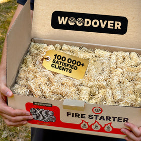 Woodover multi-purpose fire starters ideal for grills, pits, and pizza ovens.