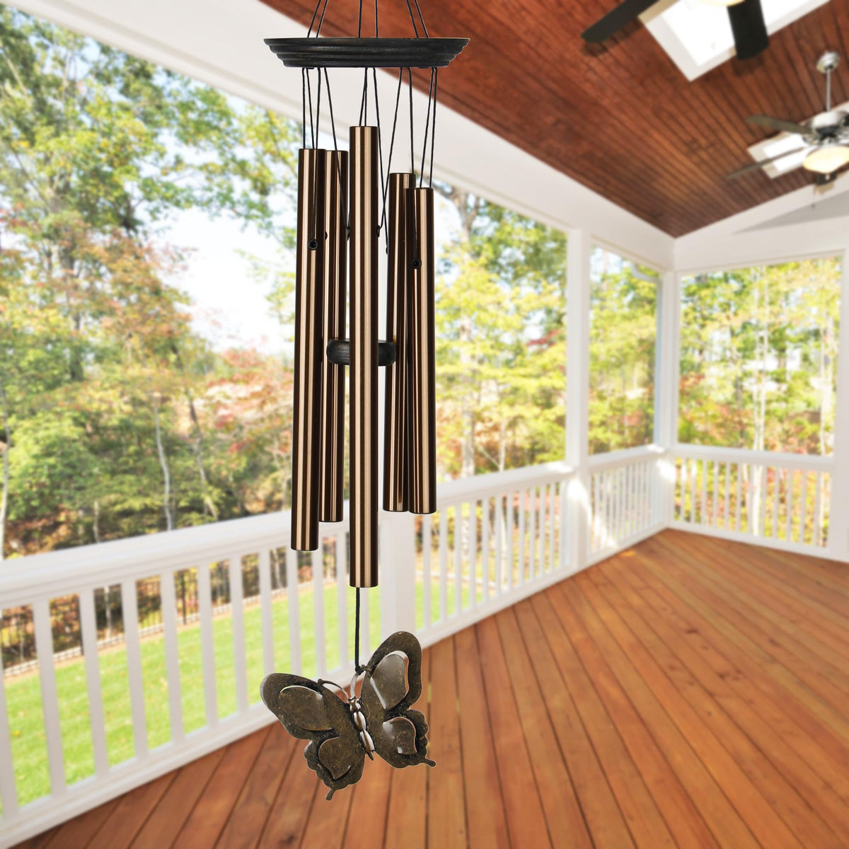 Woodstock My Butterfly Chime in sunlight reveals airy, musical tones