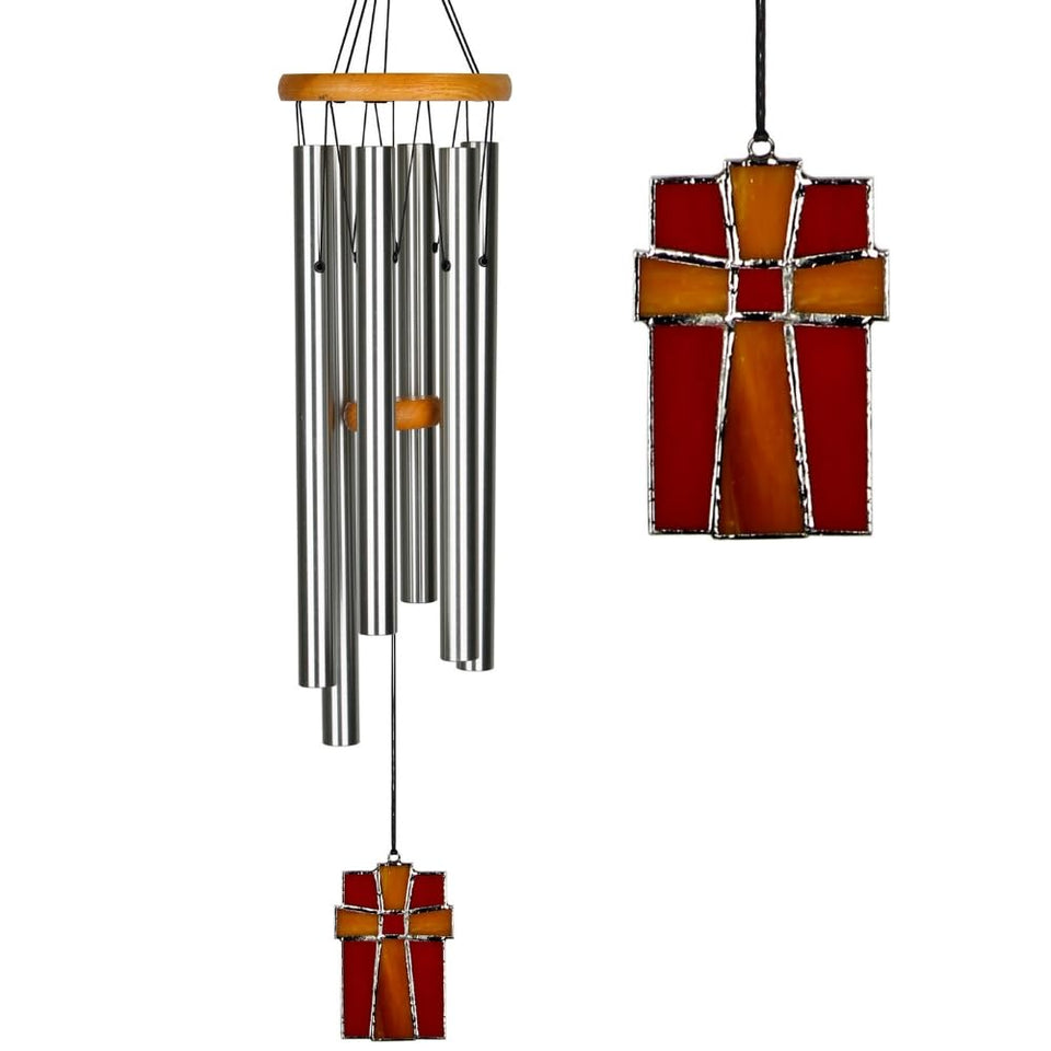 Woodstock Chimes Amazing Grace 28-inch wind chime in garden decor for outdoor ambiance