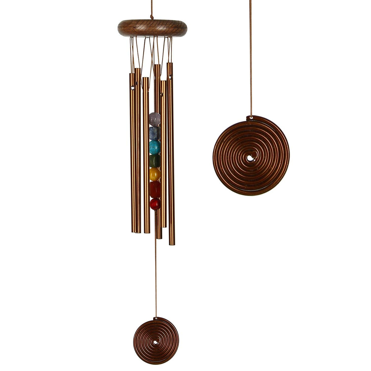 Woodstock Chimes Chakra Chime garden display highlighting rich sound and color