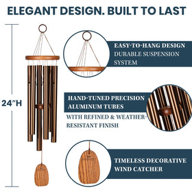 Woodstock Chimes 24-inch chime on your porch enhances curb appeal