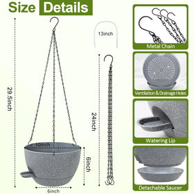 WOUSIWER removable reservoir tray enables extended hydration for plants.