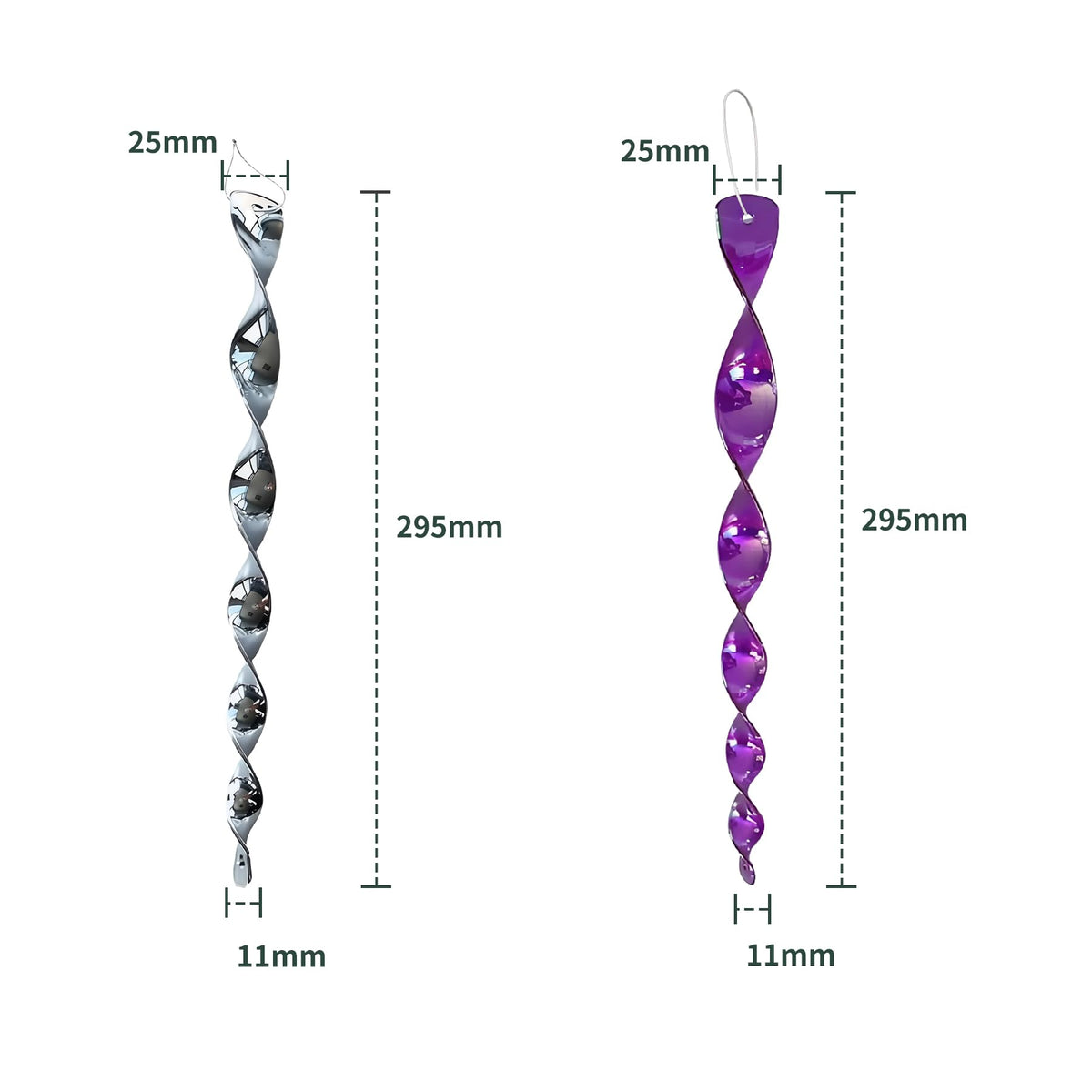 Woosuke woodpecker deterrent rod with silver coating repels pigeons.