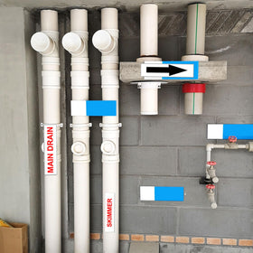 Wootile directional flow indicators show clear arrows for water direction.