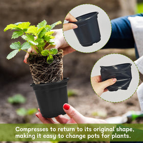 Woozettn black seedling pots for indoor plant setups