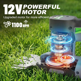 WORFCI 12V motor offers up to 1100 RPM for efficient trimming