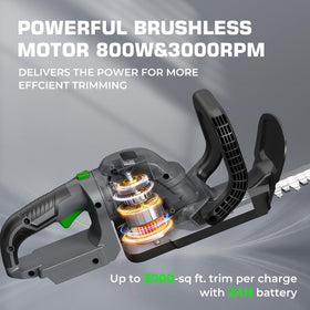 WORFCI hedge trimmer battery pack for extended sessions.