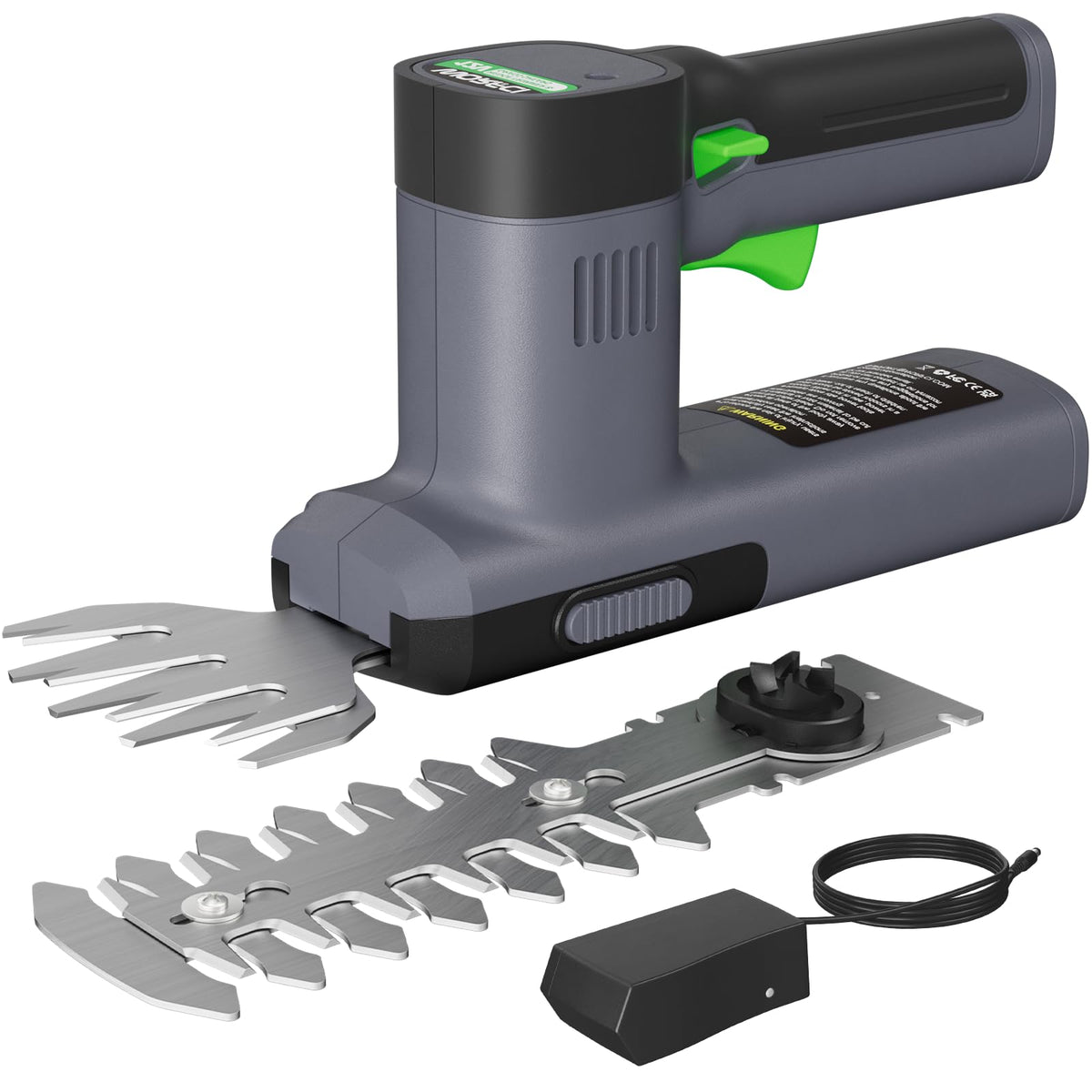 WORFCI mini cordless grass shear in hand for precise edge trimming