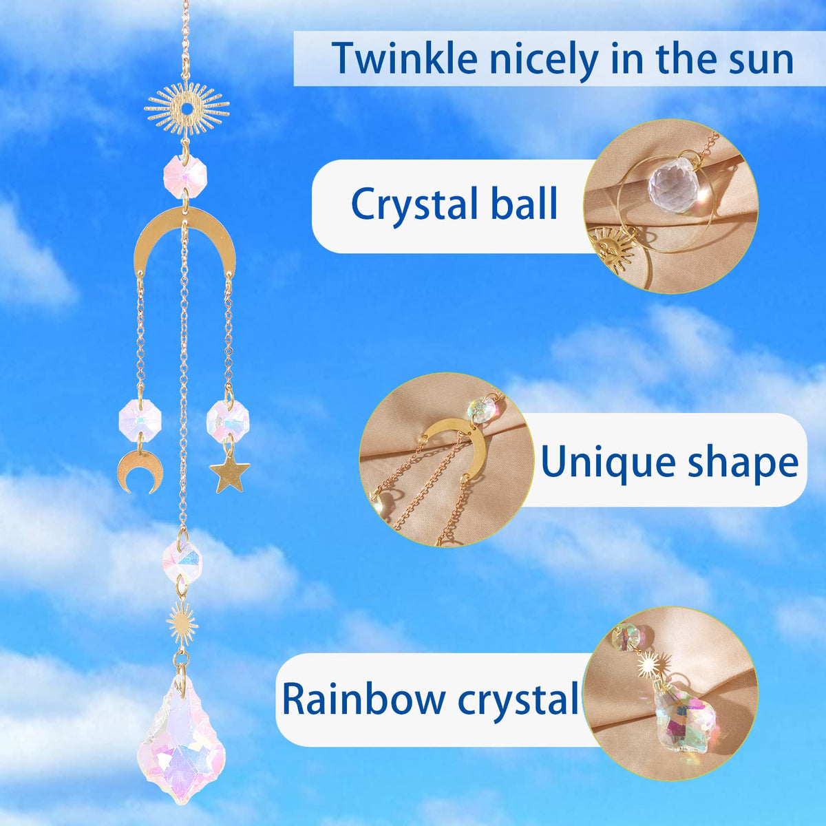 Worgree Christmas Tree Crystal Suncatcher adds festive sparkle to holiday decor